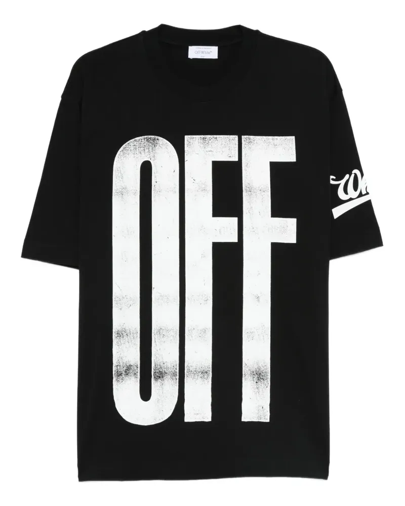 OFF-WHITE T-Shirt mit Logo-Print - Schwarz Schwarz