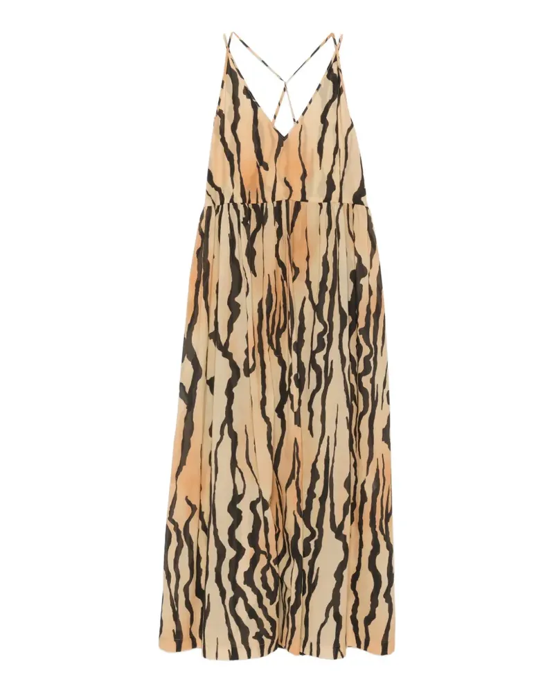 Nanushka Fyana animal-print maxi dress - Nude Nude