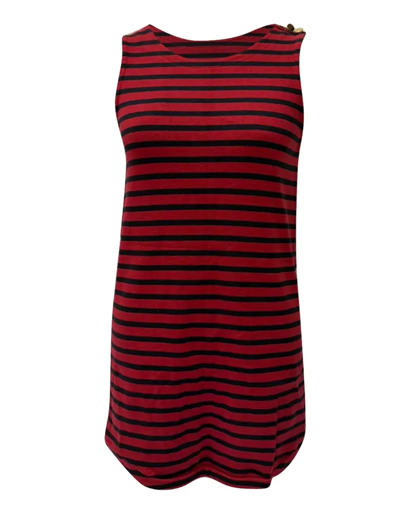 Sandro 2010-2020s ärmelloses Kleid mit Streifen - Rot Rot