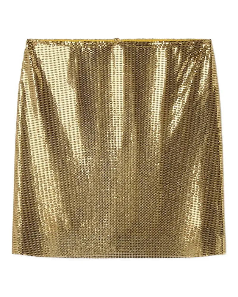 Versace Minirock mit Pailletten - Gold Gold