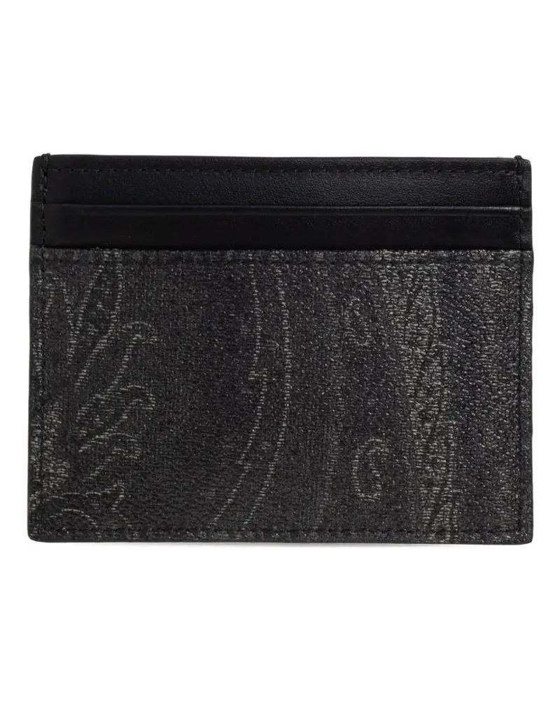 Etro Kartenetui mit Paisleymuster - Schwarz Schwarz