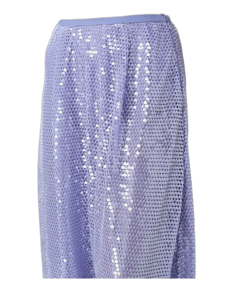 Emporio Armani sequin-embellished wide-leg trousers - Violett Violett
