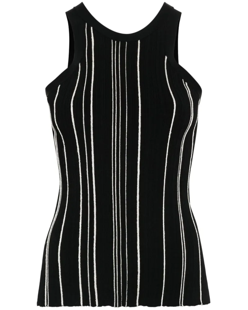 Totême Geripptes Espera Top - Schwarz Schwarz
