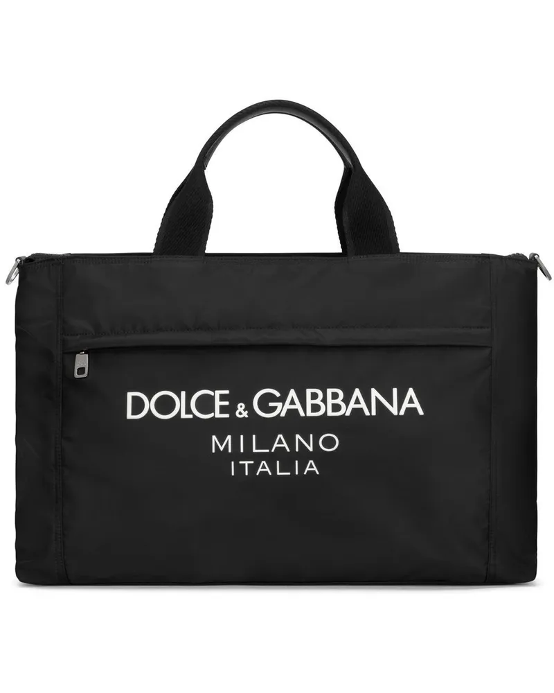 Dolce & Gabbana Reisetasche mit Logo Schwarz