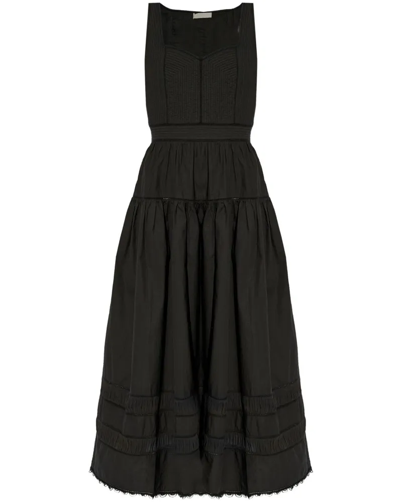 Ulla Johnson Ausgestelltes Kleid - Schwarz Schwarz