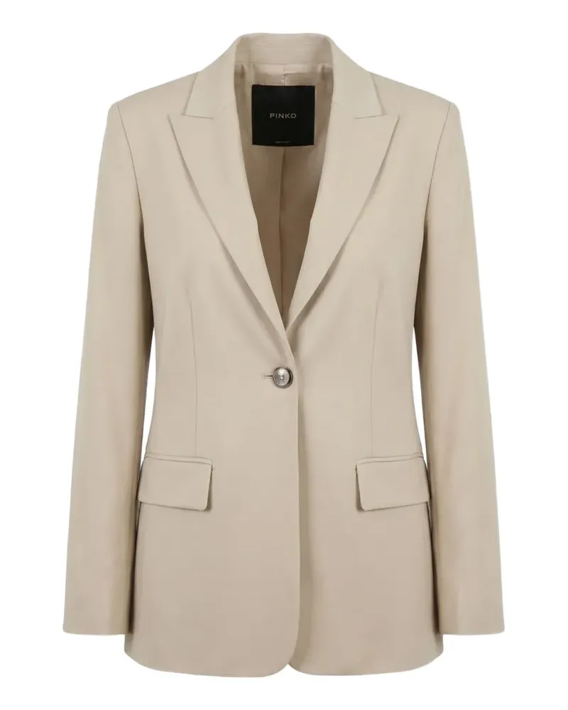 Pinko peak-lapel single-breasted blazer - Nude Nude