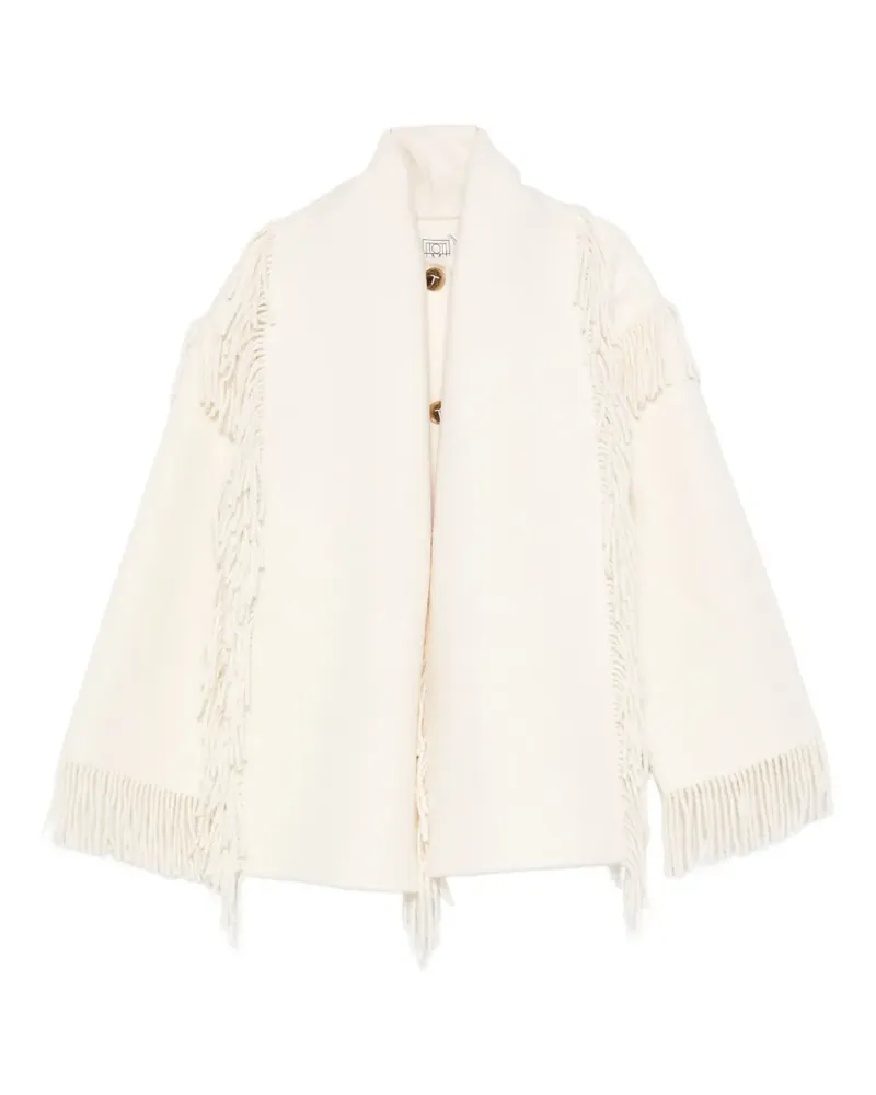 Totême Mantel-Jacke mit Fransen - Nude Nude