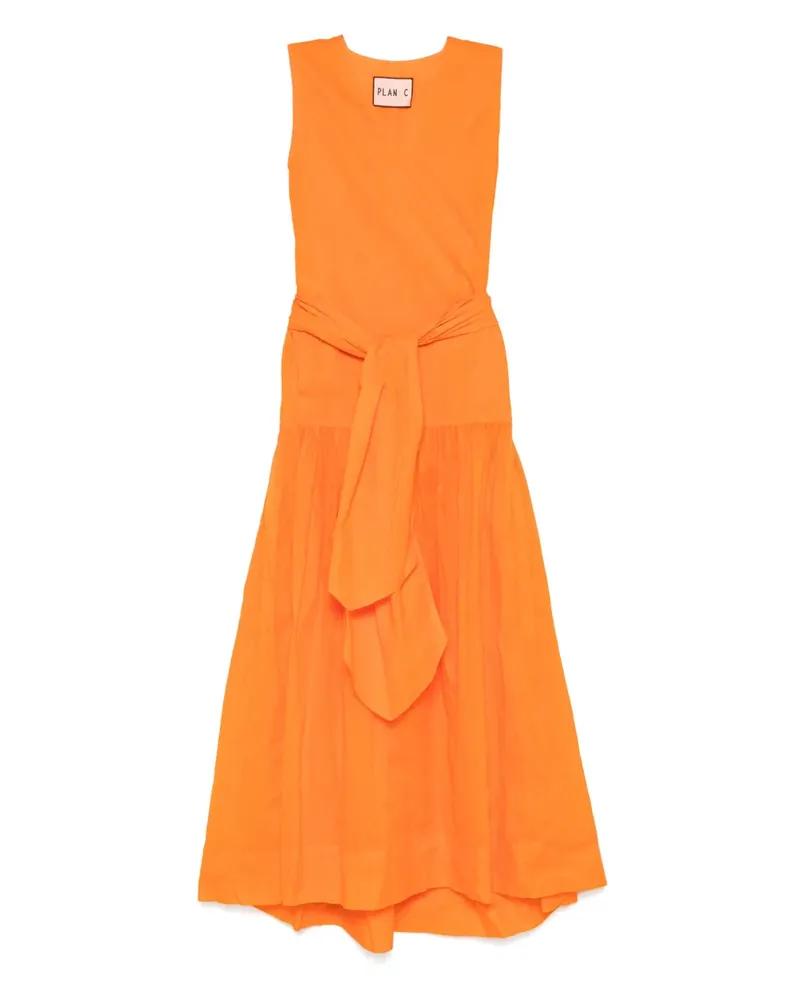 PLAN C Ärmelloses Maxikleid - Orange Orange