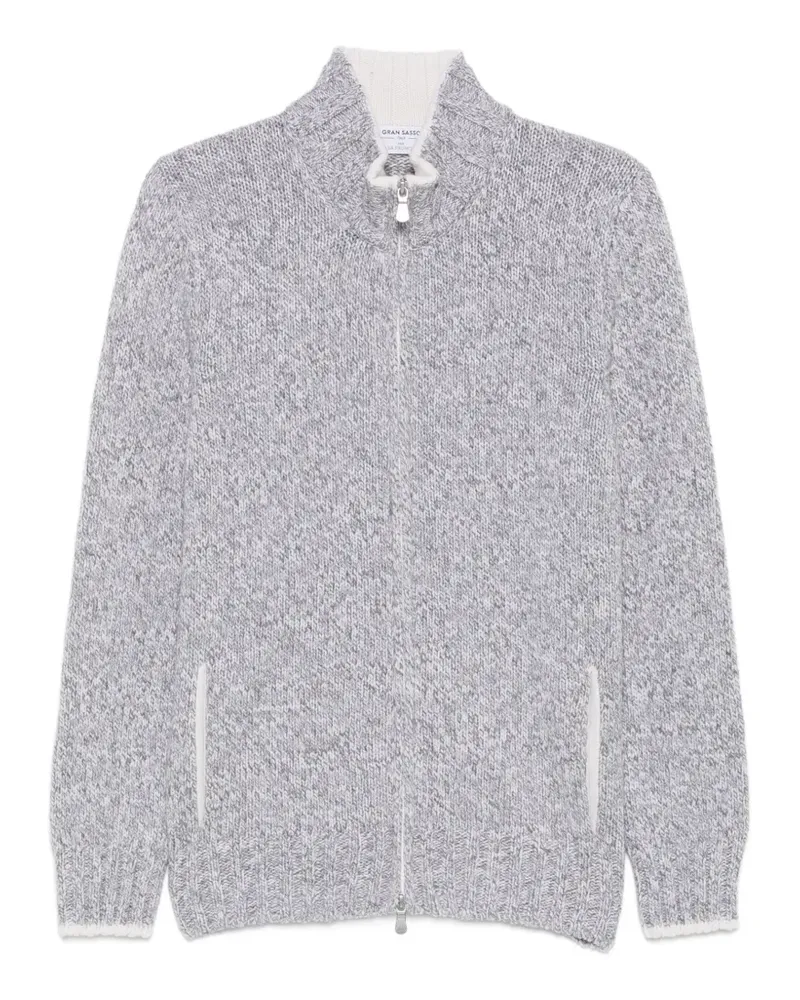 Gran Sasso Melierter Cardigan mit Reißverschluss - Grau Grau