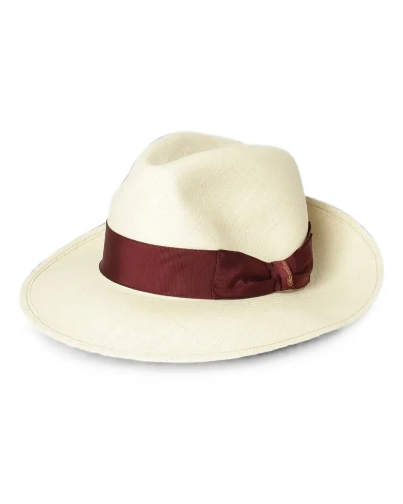 Borsalino Gewebter Hut mit breiter Krempe - Nude Nude