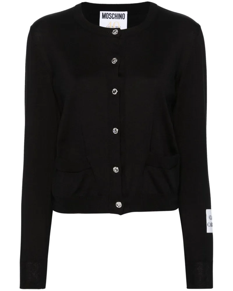 Moschino Cardigan mit Kristallen - Schwarz Schwarz