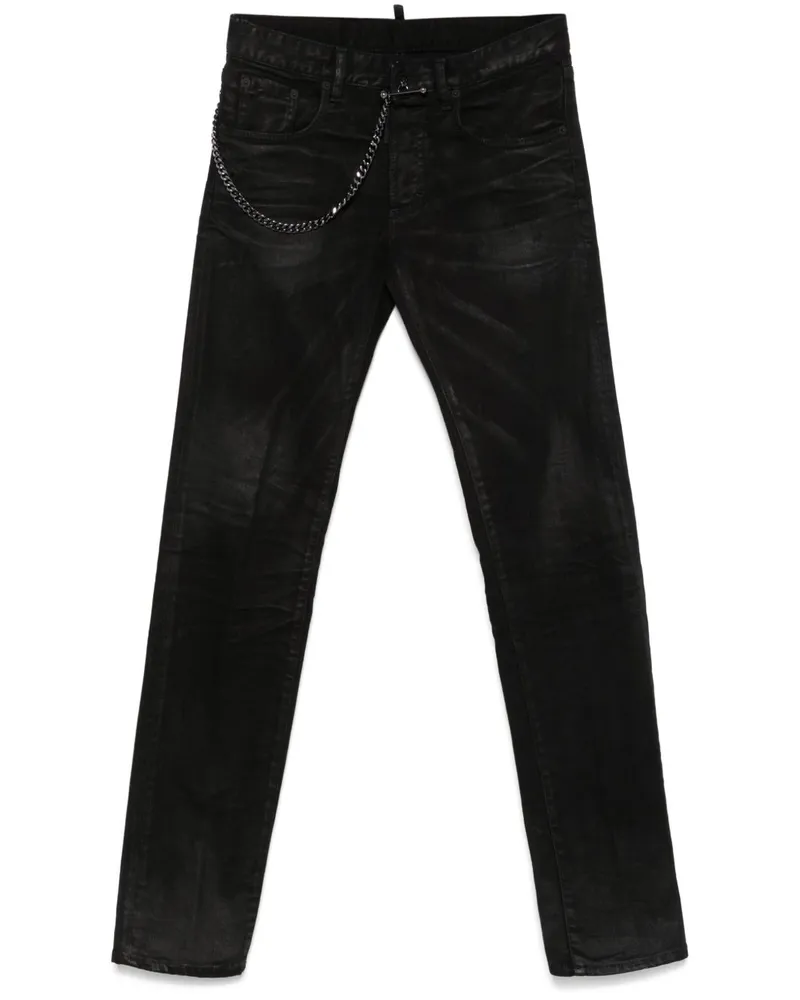 Dsquared2 Jeans mit Kettendetail - Schwarz Schwarz