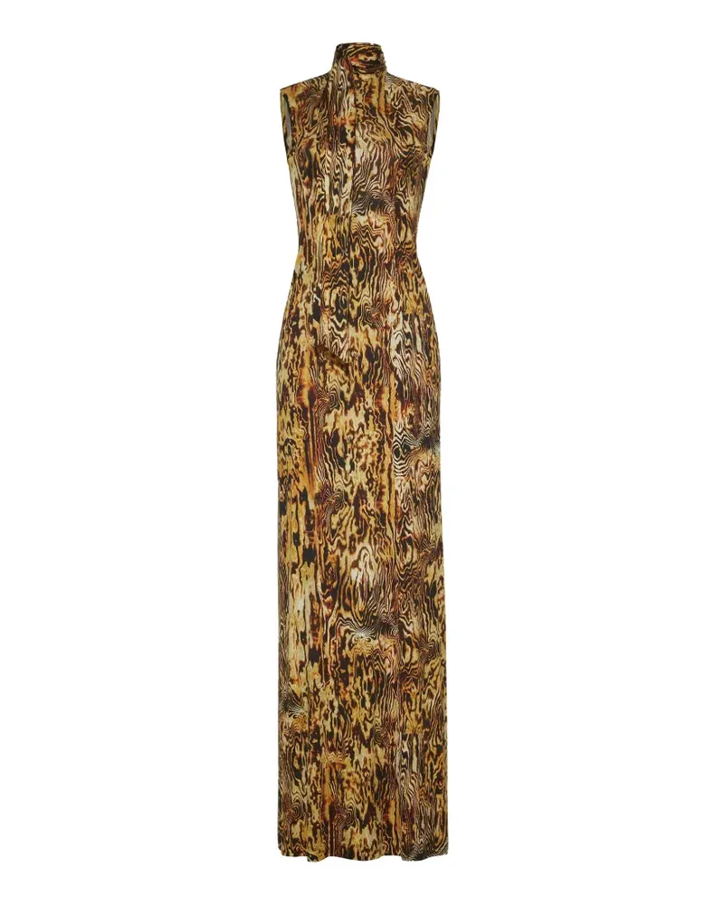 Adam Lippes Maxikleid aus Seide mit abstraktem Print - Nude Nude
