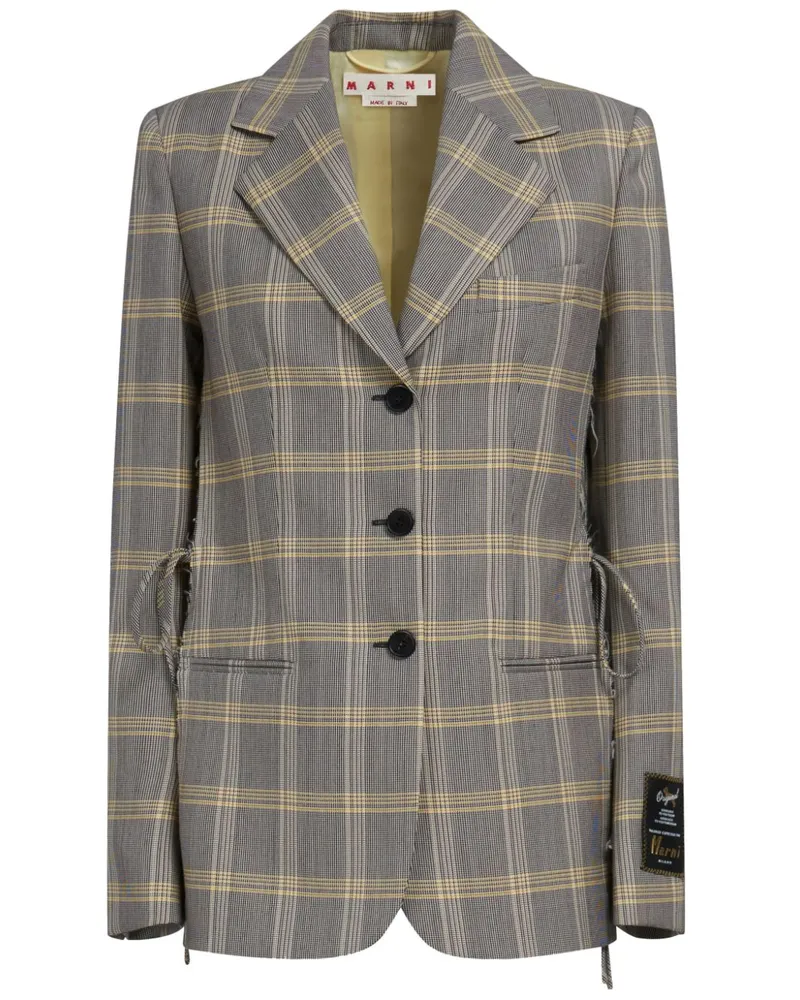 Marni Blazer mit Check - Grau Grau