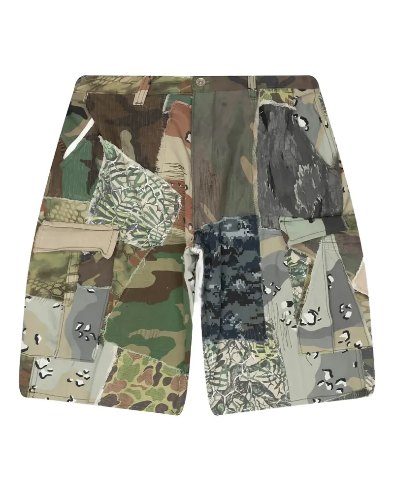 GALLERY DEPT. patchwork camouflage shorts - Grün Grün