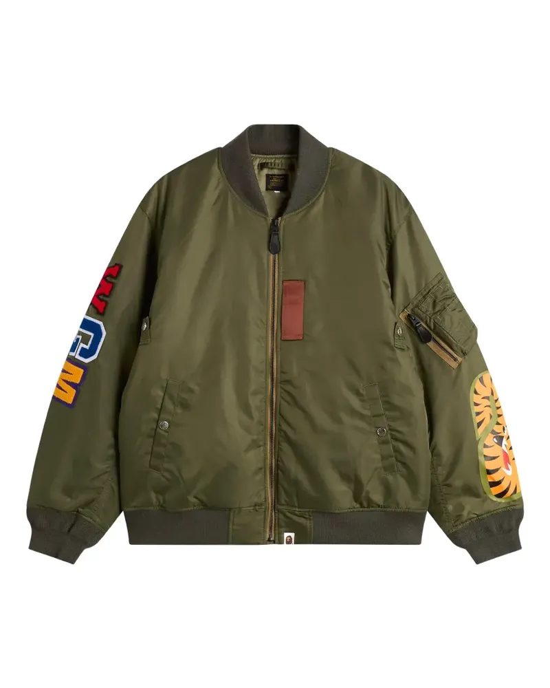 BAPE MA-1 graphic-appliqué bomber jacket - Grün Grün