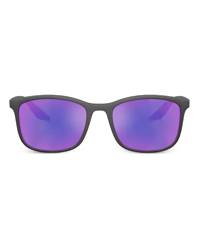 Prada Sonnenbrille mit eckigem Gestell - Schwarz Schwarz