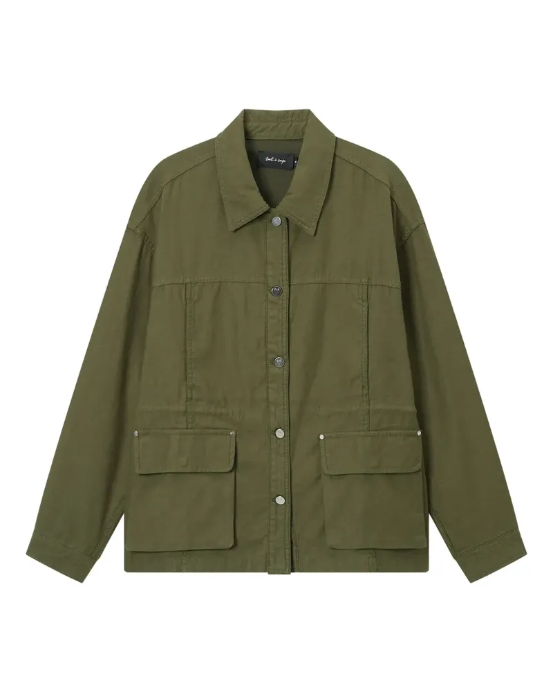 Tout a Coup Jacke mit doppeltem Kragen - Grün Grün