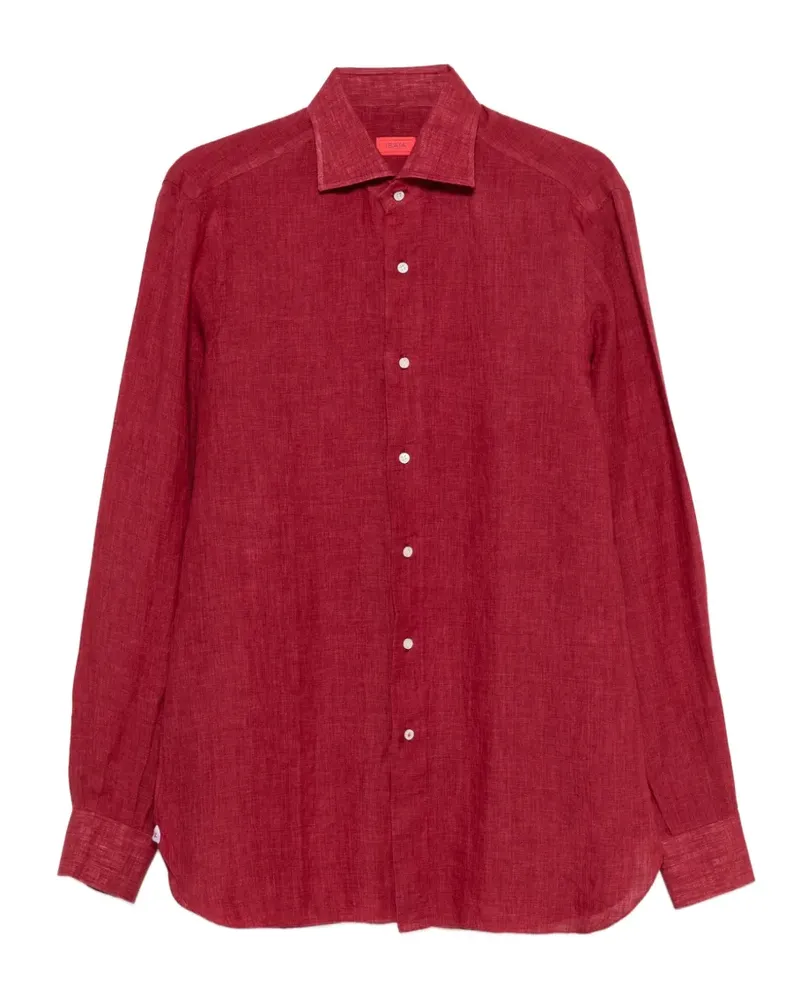 Isaia Klassisches Hemd - Rot Rot