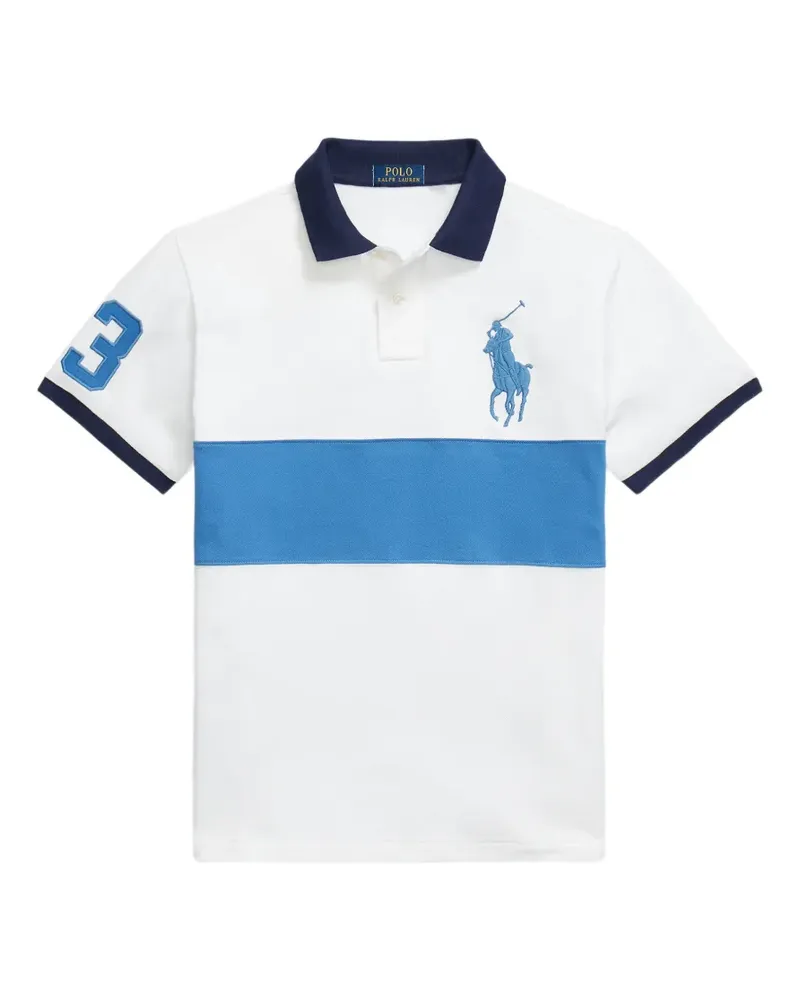 Ralph Lauren Poloshirt in Colour-Block-Optik - Weiß Weiß