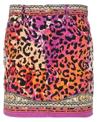 Just Cavalli Minirock mit Leoparden-Print Violett