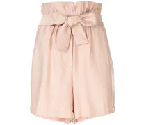 Shorts mit Paperbag-Taille - Rosa