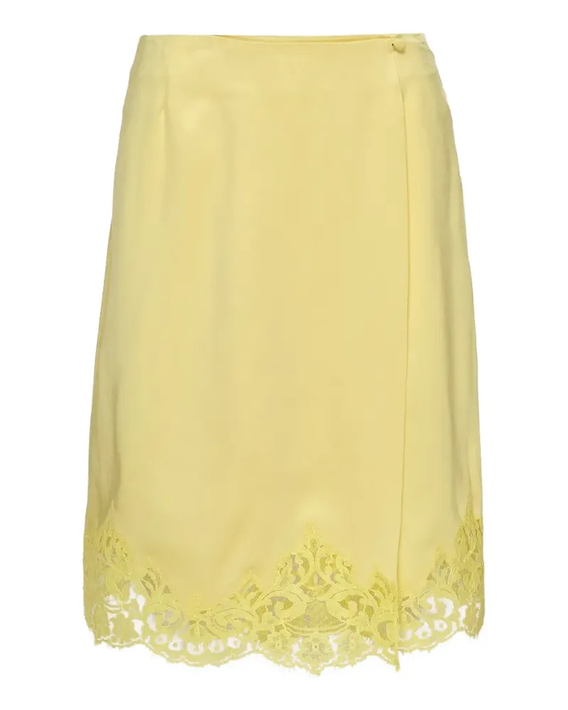 Stella McCartney Iconic lace midi draped skirt - Gelb Gelb