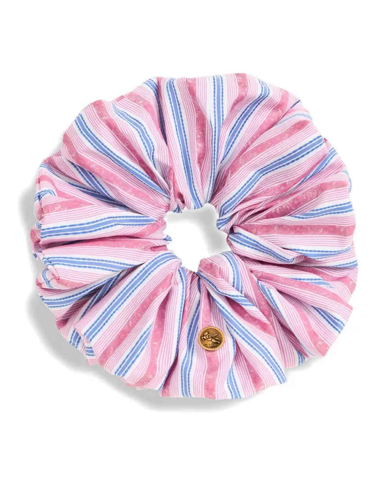 Etro striped jacquard cotton scrunchie - Rosa Rosa