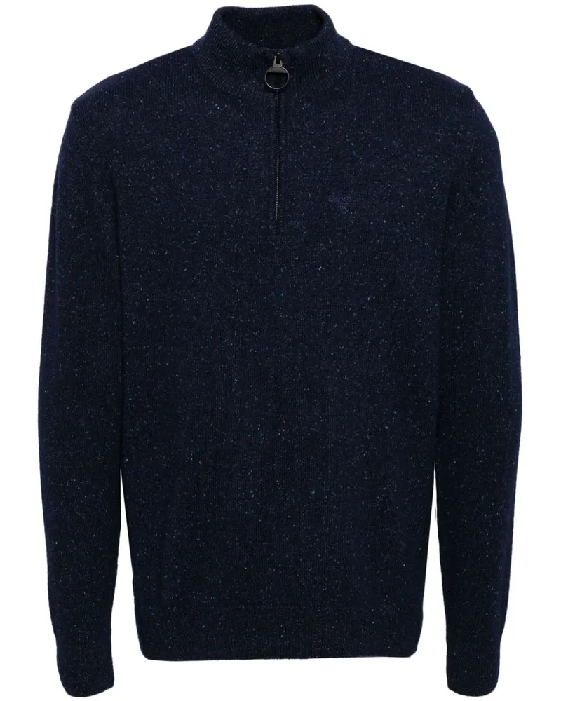 Barbour Pullover mit kurzem Reißverschluss - Blau Blau