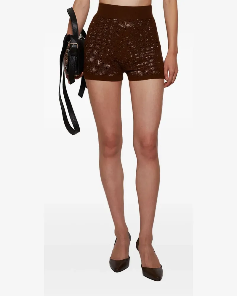 David Koma Shorts mit Strass - Braun Braun