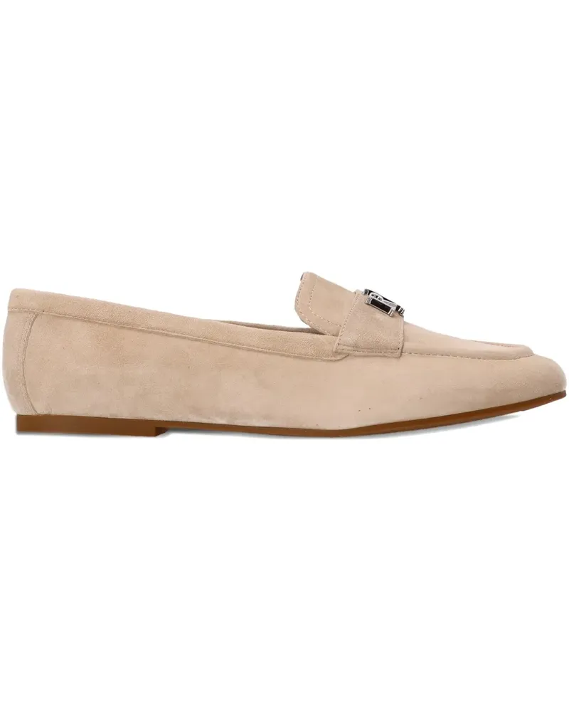 Ralph Lauren Loafer aus Wildleder mit Metall-Schild - Nude Nude