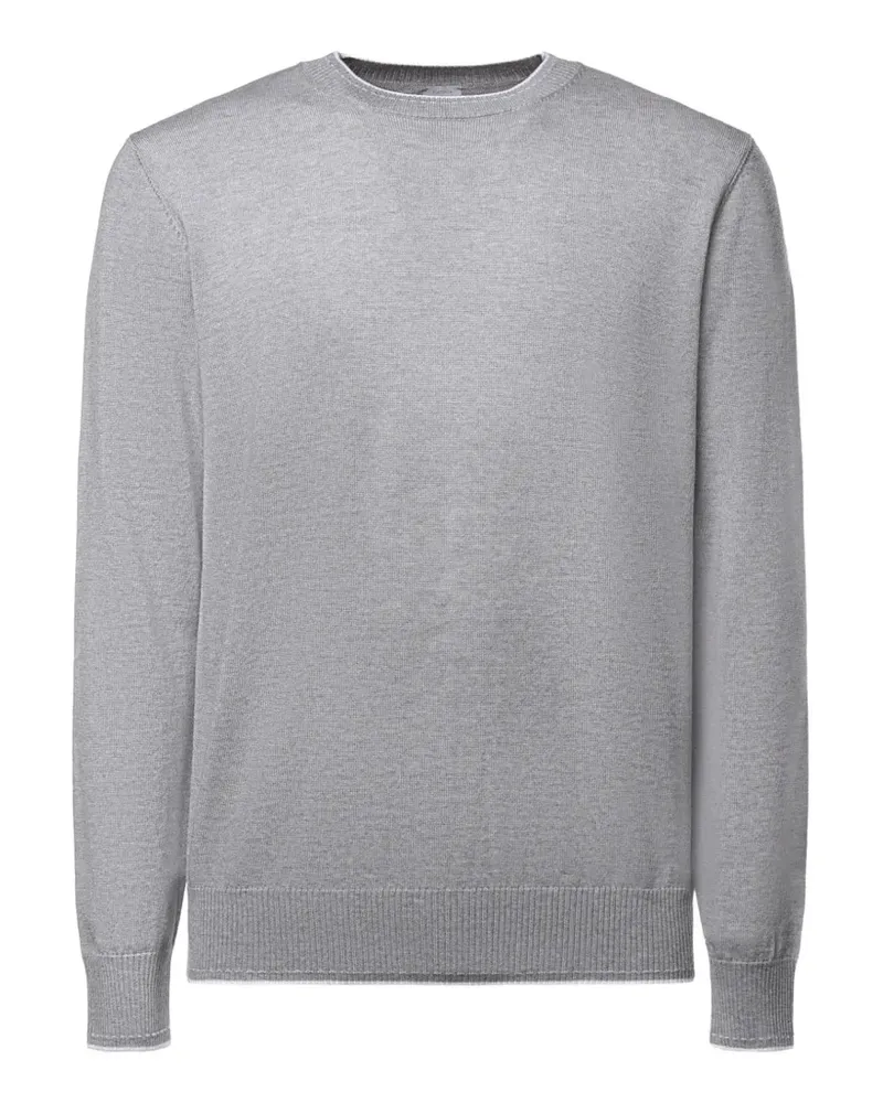 Eleventy Fein gestricktes Top mit Kontrastdetail - Grau Grau
