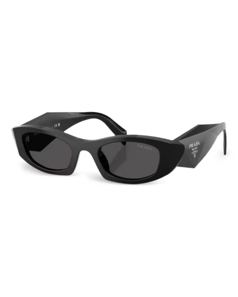 Prada Sonnenbrille mit geometrischem Gestell - Schwarz Schwarz