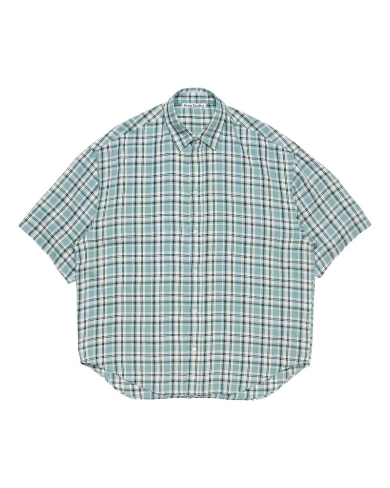 Acne Studios check short-sleeve shirt - Blau Blau