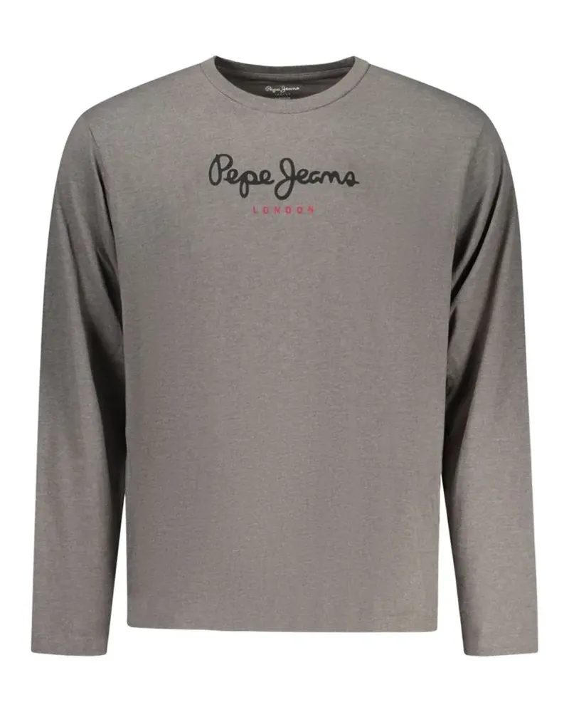 Pepe Jeans logo-print long-sleeve cotton T-shirt - Grau Grau