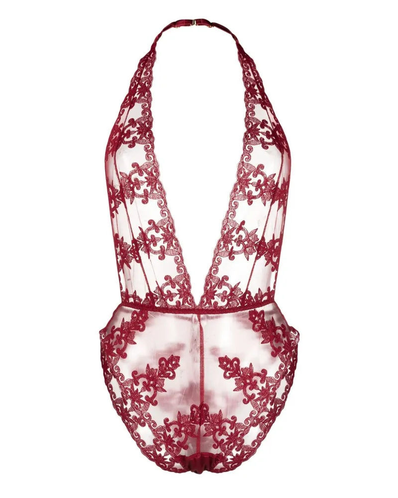 Fleur Of England Bikini mit Stickerei Rot