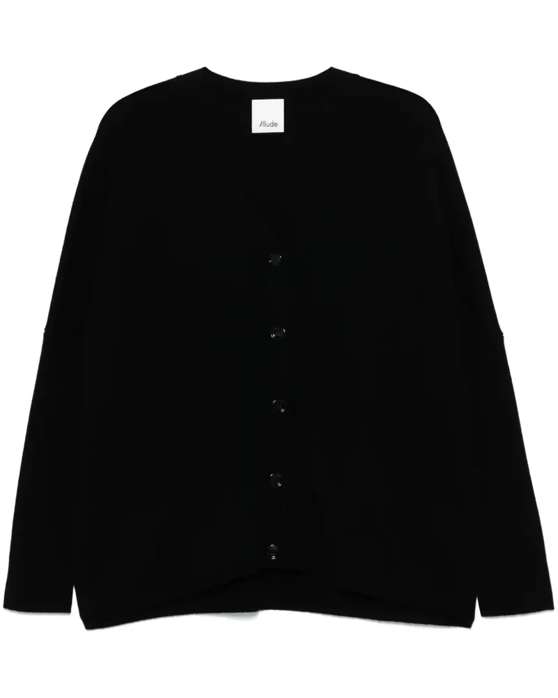 ALLUDE Cardigan mit V-Ausschnitt - Schwarz Schwarz