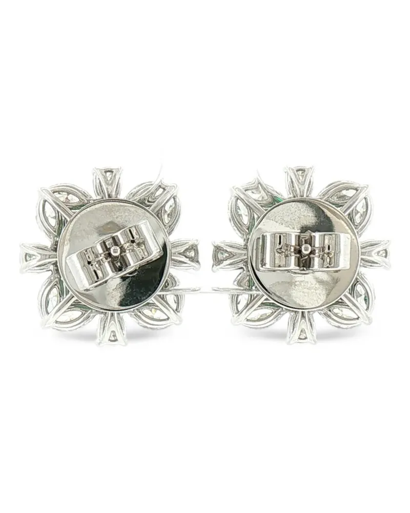 HYT Jewelry emerald and diamond stud earrings - Silber Silber