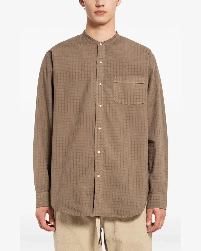 Taiga Takahashi checked-pattern shirt - Braun Braun