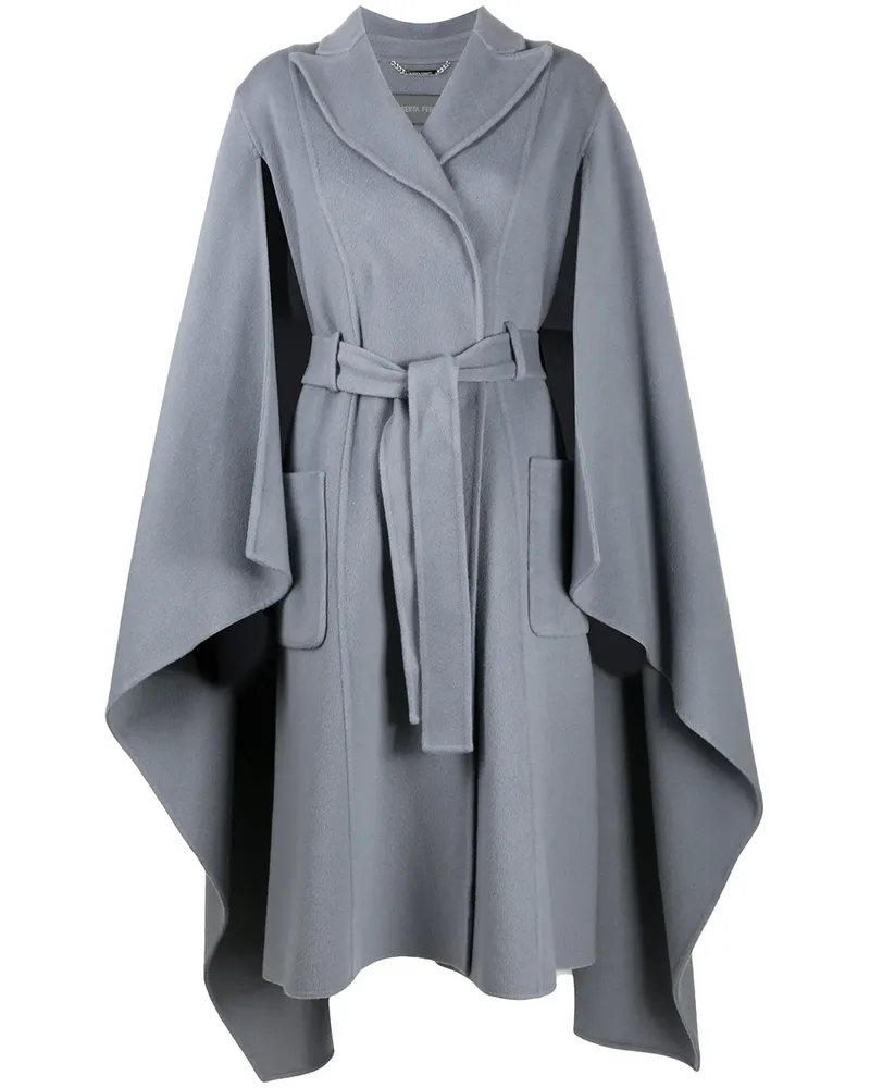 Alberta Ferretti Doppelreihiger Mantel - Blau Blau