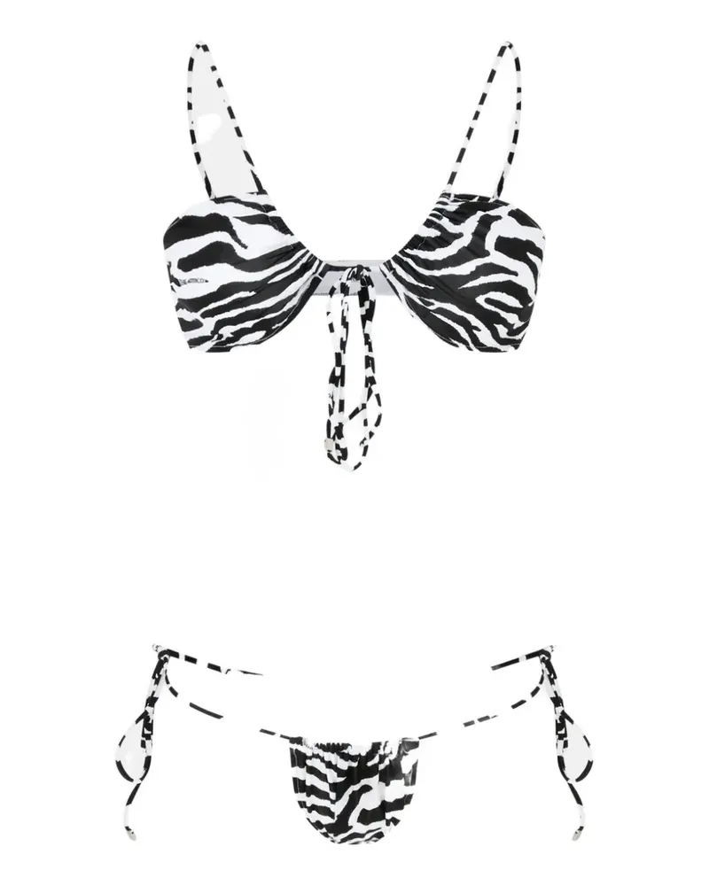 ATTICO Bikini in Weiß und Schwarz Weiß