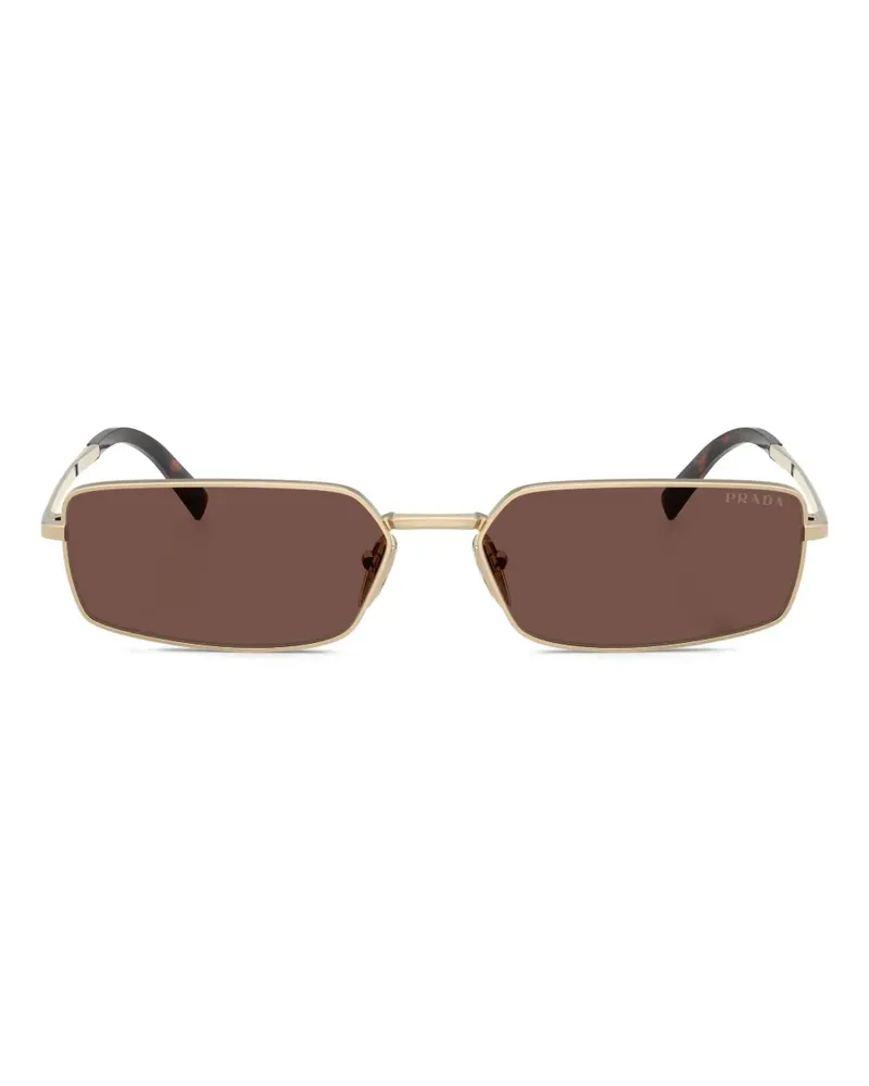Prada Sonnenbrille mit eckigem Gestell - Gold Gold