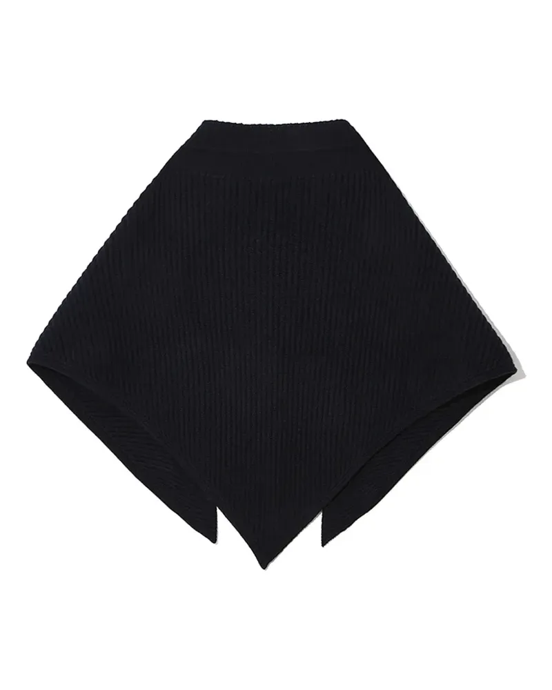 Maison Margiela ribbed-knit triangular scarf - Blau Blau