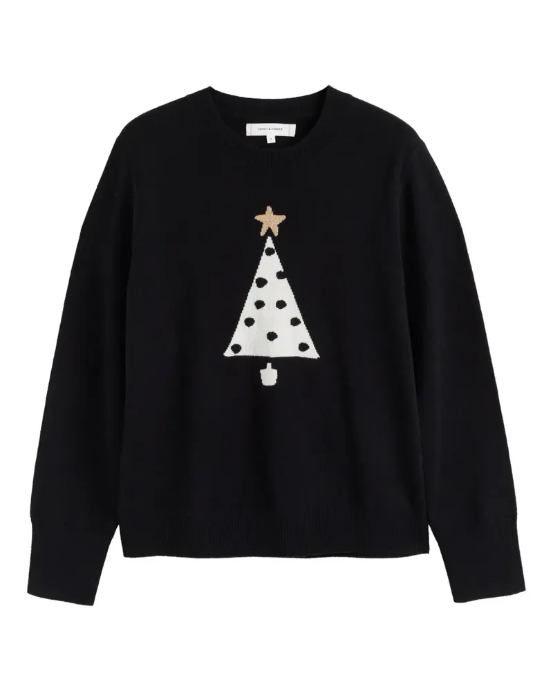 Chinti & Parker Pullover mit Polka Dots - Schwarz Schwarz