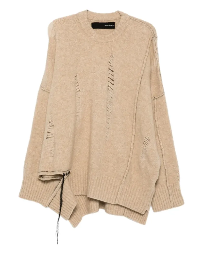 Isabel Benenato Pullover im Distressed-Look - Nude Nude