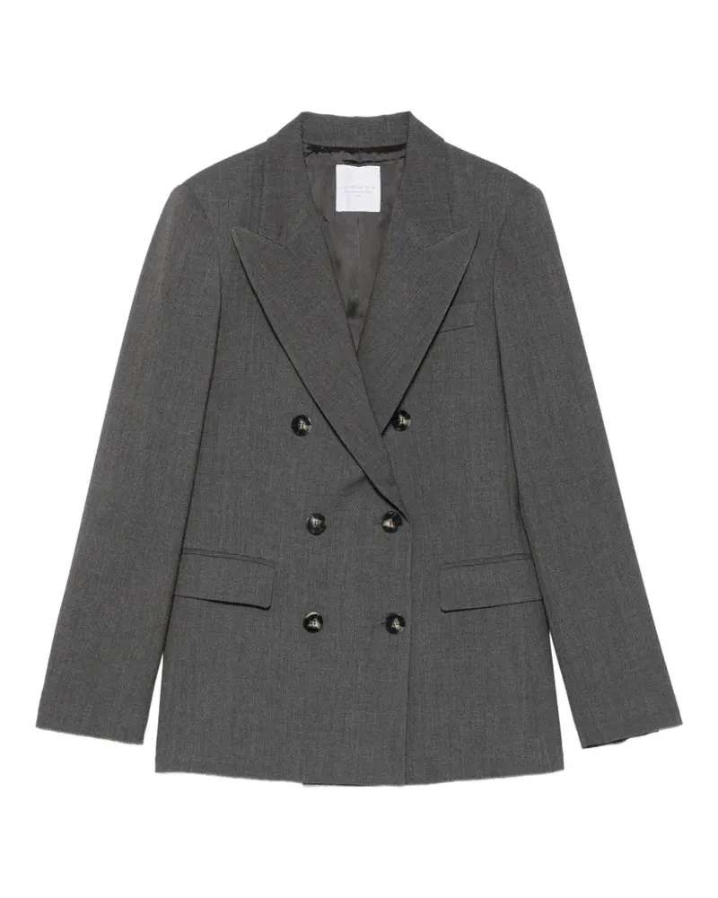 CENERE GB double-breasted peak-lapel blazer - Grau Grau