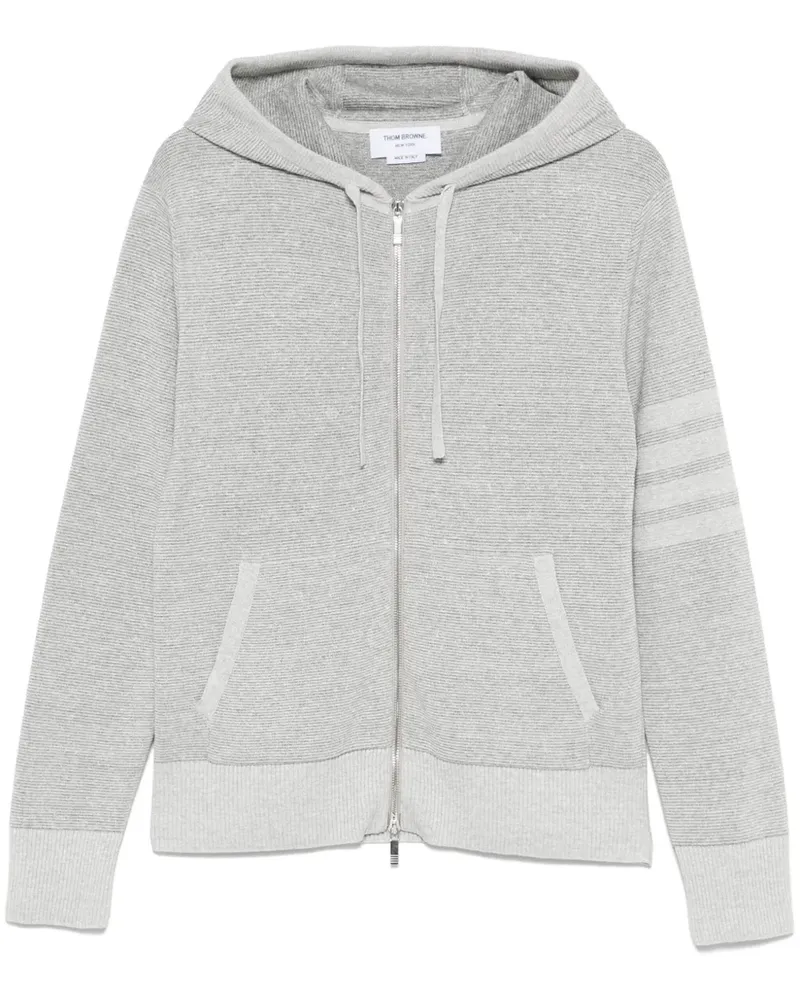 Thom Browne Kapuzenjacke mit Streifen - Grau Grau