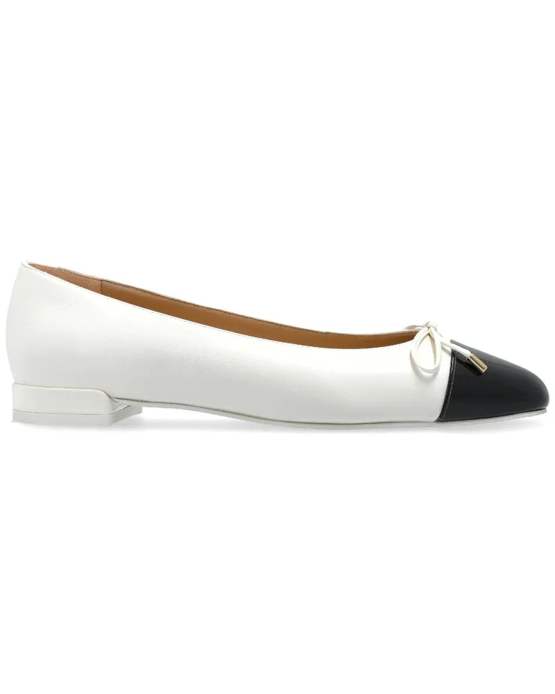 Stuart Weitzman Sleek Bow Ballerinas - Weiß Weiß