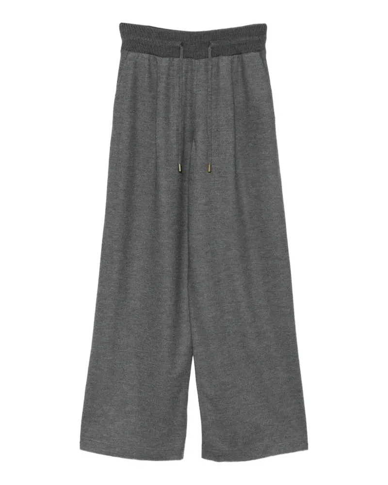 Fedeli Wide-Leg-Hose mit Kordelzug - Grau Grau
