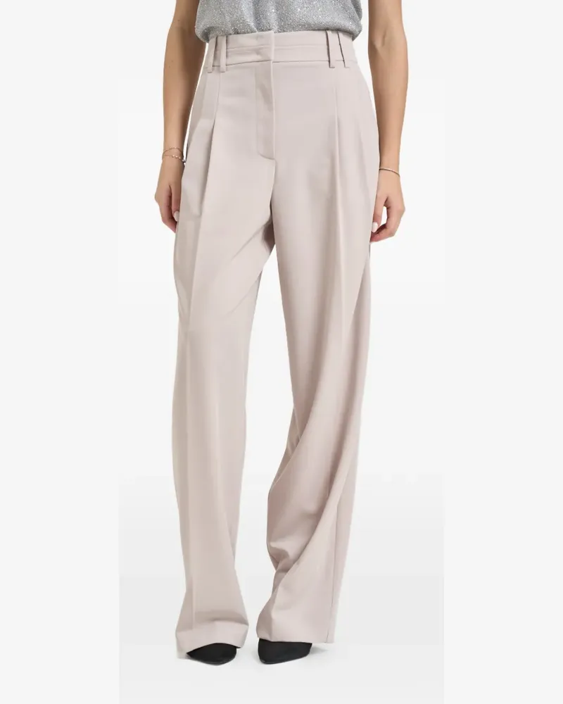 Patrizia Pepe pleated wide trousers - Nude Nude